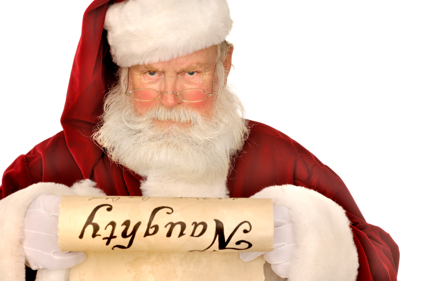 Santa with his Naughty PhoneSex Girl List